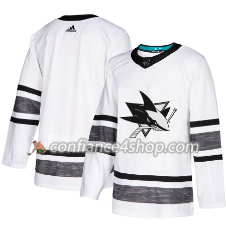 Adidas Maillot de Hockey San Jose Sharks Blank 2019 All-Star Blanc Authentic - Homme